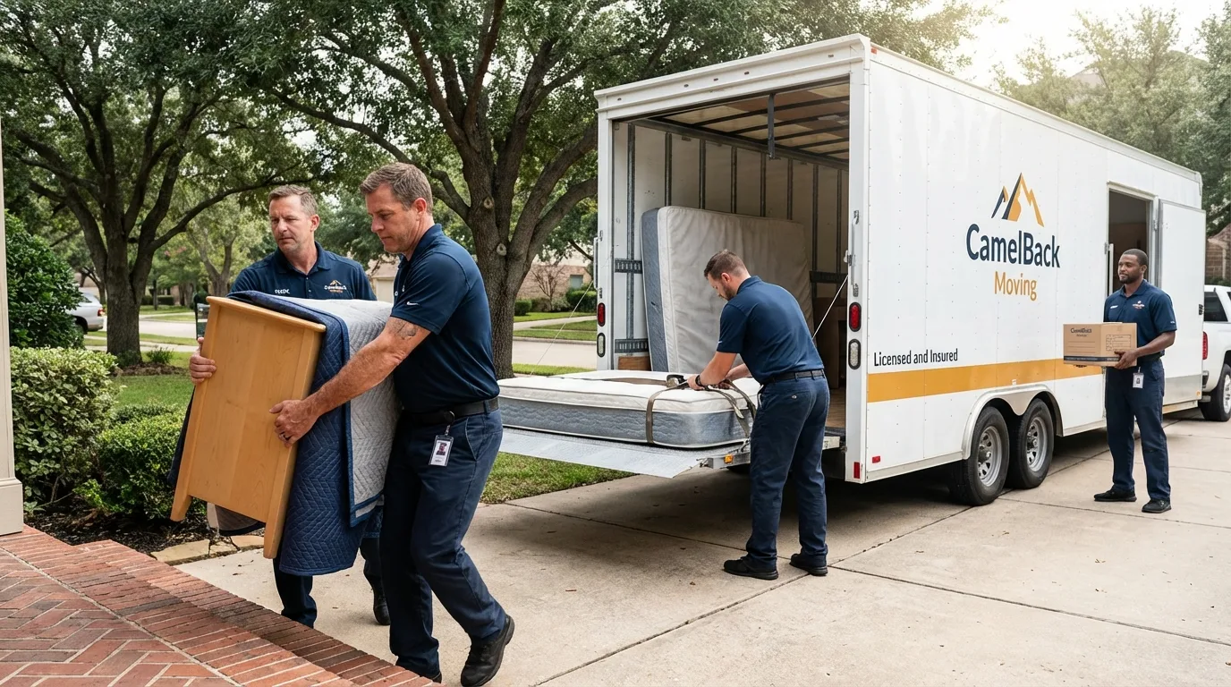 Crew loading residential truck for cross-state move from Choteau, MT